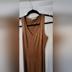 Tea & Cup Brown Long Bodycon Dress